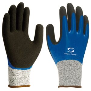 Luva Anti Corte com Banho Palma e Dorso Duplo Nitrílico SS1014 CA 38646 Super Safety