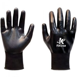 Luva NBR PRO Banho Total Nitrilico Preta Kalipso CA 45128