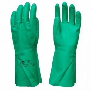 Luva Nitrílica Verde com Forro Lalan CA 42398