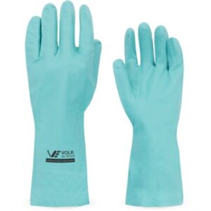Luva Nitrílica Verde com Forro Volk CA 16313