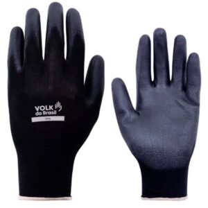 Luva Tatil Black com Banho PU Preta Volk CA 30916