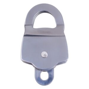 Polia Dupla em Aço Inox para Corda ou Cabo de Aço