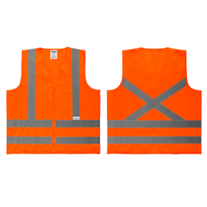 Colete refletivo de Alta Visibilidade Telado Fluorescente Vicsa Laranja