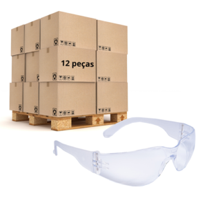 Óculos de Segurança Lente Incolor Leopardo CA 11268 Kalipso com 12 und