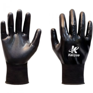 Luva NBR PRO Banho Total Nitrilico Preta Kalipso CA 50278