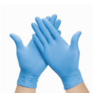Luva Nitrílica SensiVolk Descartável Azul sem pó CA 35633
