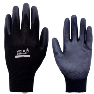 Luva Tatil Black com Banho PU Preta Volk CA 30916