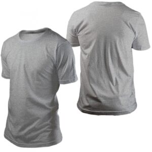 Camiseta Malha PV Cinza Mescla Manga Curta com Proteção UV