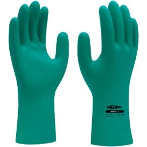 Luva Nitrílica com forro 0.38mm/33cm Nitriq+ Flocada CA 48884 Medix